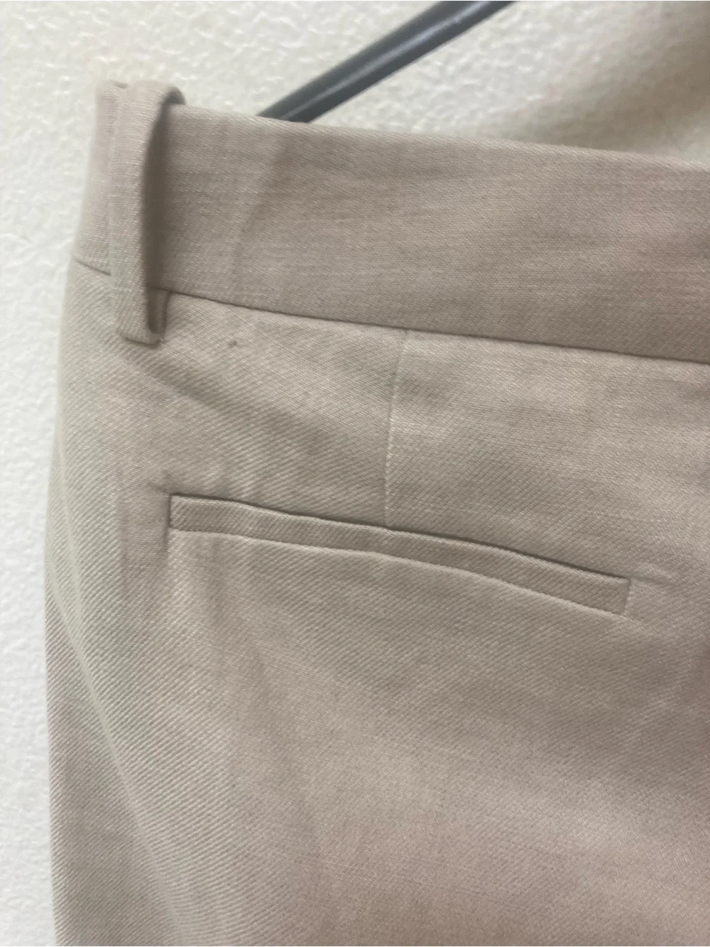 NWOT J. CREW Linen Blend Ecru Trousers Professional Sophisticated (6)